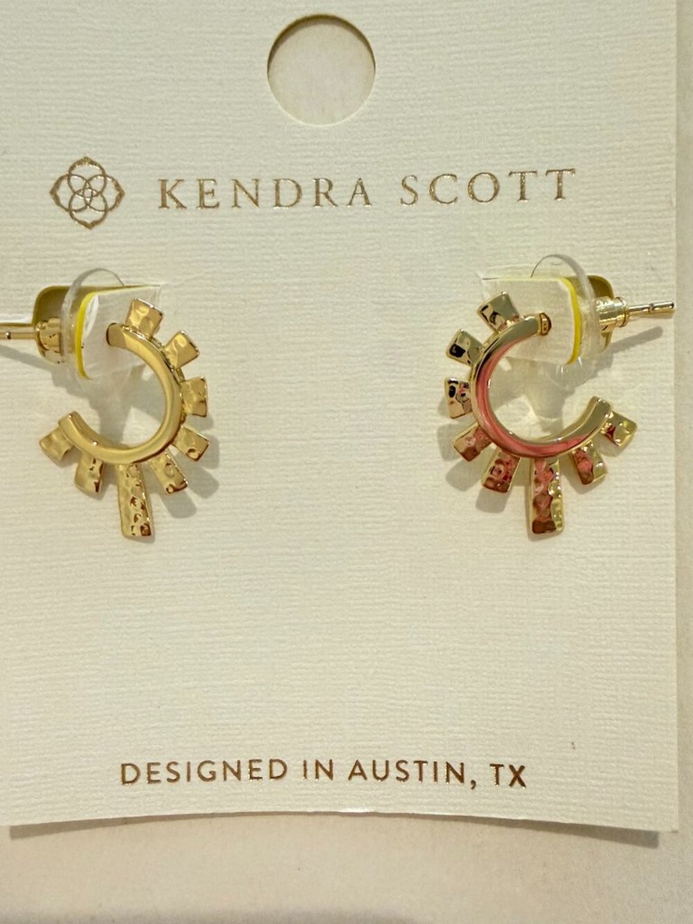 Kendra Scott open frame Sun Stud Earrings Gold